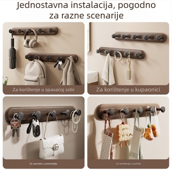 Hak za vrata sa vakuumskim čašama – bez bušenja, teška nosivost, ABS materijal, za vrata i prozore, ulazni hodnik i spavaća soba, Dimitro