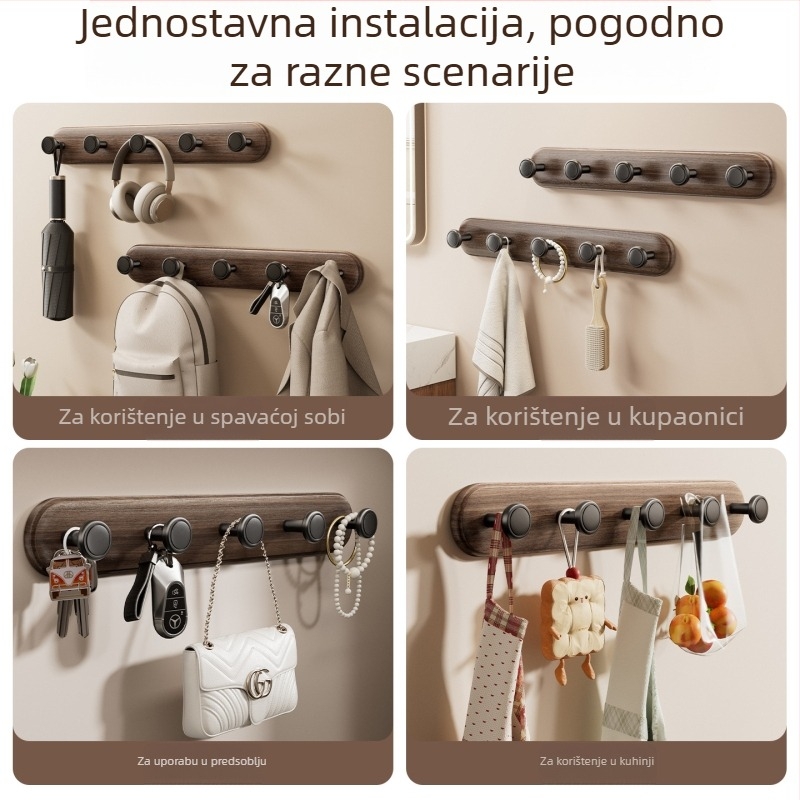 Hak za vrata sa vakuumskim čašama – bez bušenja, teška nosivost, ABS materijal, za vrata i prozore, ulazni hodnik i spavaća soba, Dimitro