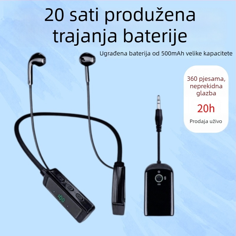 Bežične slušalice za nadzor uživo – veza 1 na 2, Bluetooth 5.3, trajanje baterije 3–6 sati, frekvencijski raspon 20 Hz–20 kHz