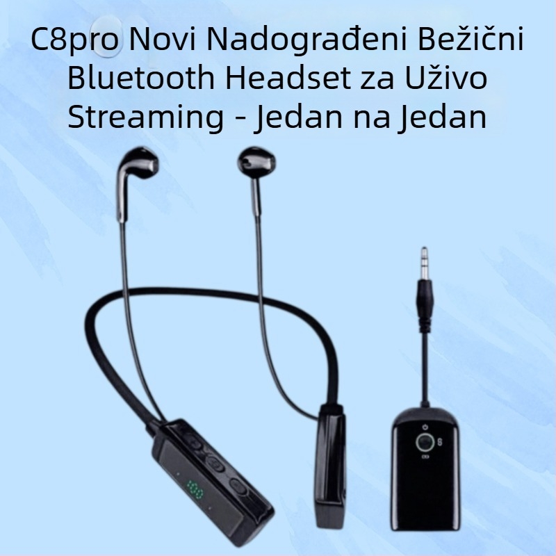 Bežične slušalice za nadzor uživo – veza 1 na 2, Bluetooth 5.3, trajanje baterije 3–6 sati, frekvencijski raspon 20 Hz–20 kHz