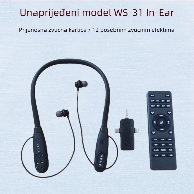 Bežične slušalice za nadzor uživo – veza 1 na 2, Bluetooth 5.3, trajanje baterije 3–6 sati, frekvencijski raspon 20 Hz–20 kHz