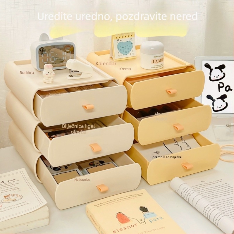 Izvučni stolni organizator za uredske potrepštine, PP plastika, 18L, model SNH-0050
