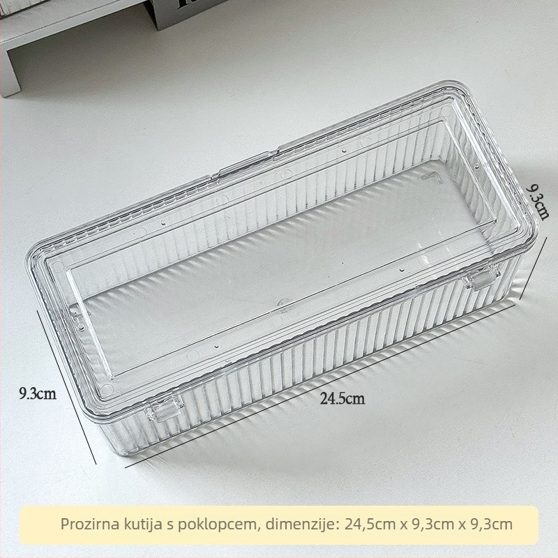Prozirna akrilna kutija za stolno korištenje s poklopcem, 1 L, prašinu otporna, organizator kartica