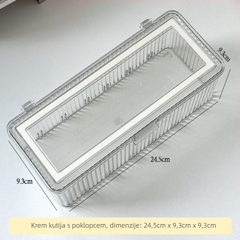 Prozirna akrilna kutija za stolno korištenje s poklopcem, 1 L, prašinu otporna, organizator kartica