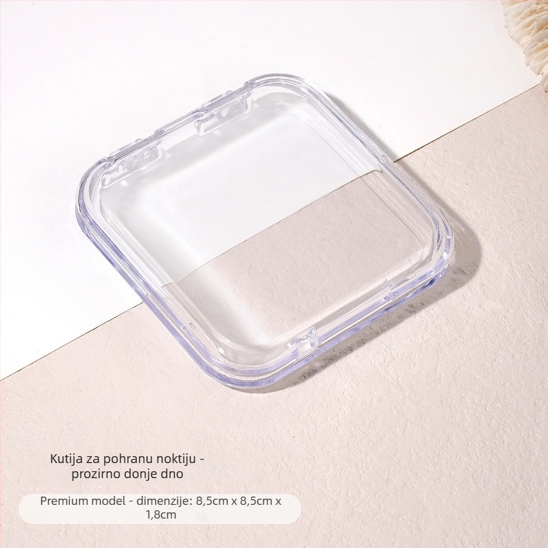 Prozirna akrilna kutija za stolno korištenje s poklopcem, 1 L, prašinu otporna, organizator kartica