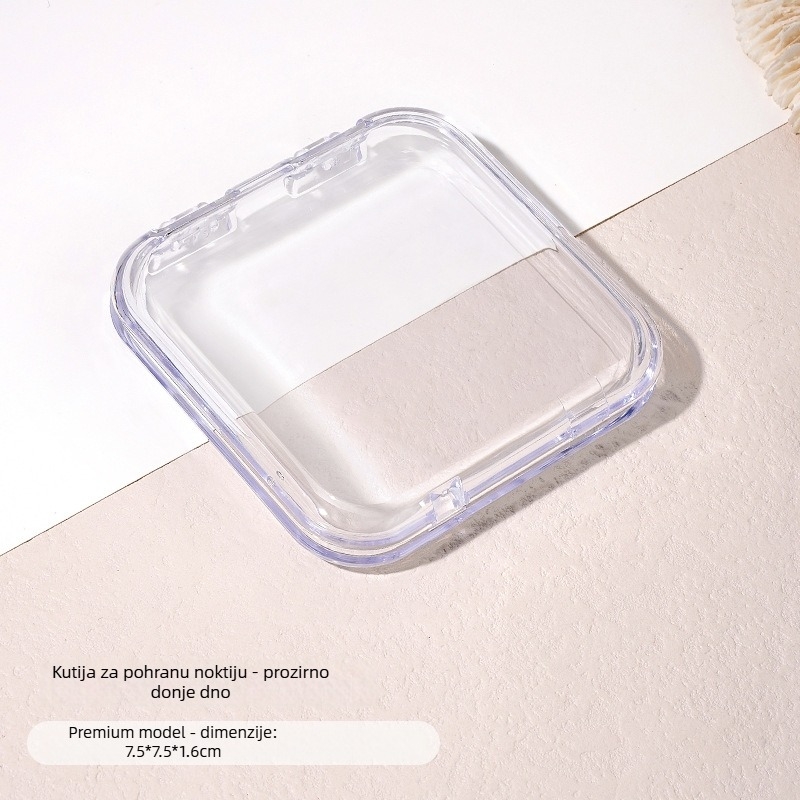 Prozirna akrilna kutija za stolno korištenje s poklopcem, 1 L, prašinu otporna, organizator kartica