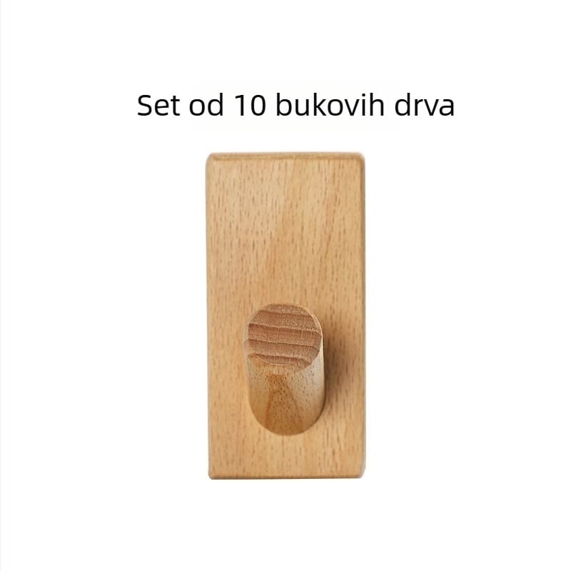 Drvena vješalica za kapute, postavljena iza vrata, zidno skladištenje, Model MZGG00