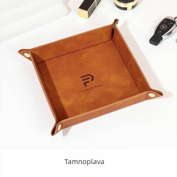 PU kožna kutija za pohranu nakita, sklopiva, kapacitet 1 L, otvoreni vrh, mogućnost slaganja