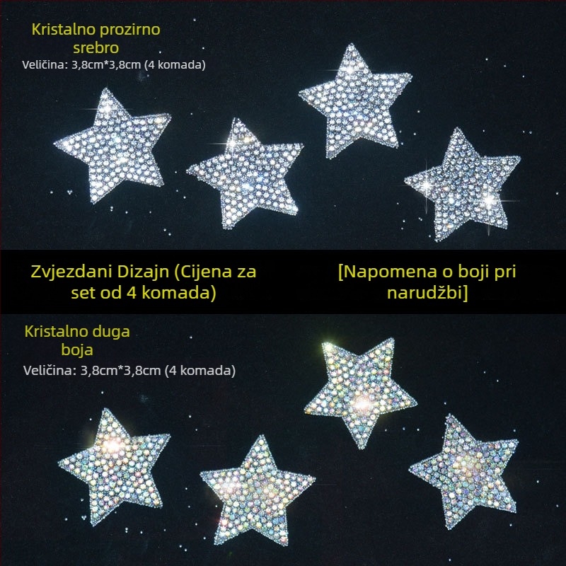 Naljepnica s karikaturalnim motivom, kristalno staklo, ljepilo za jednostavnu primjenu dekorativni sloj (Brand: Bright Flash; Materijal: Rhinestone glass; Ugradnja: Ljepilo; Vzor: Karikatura)