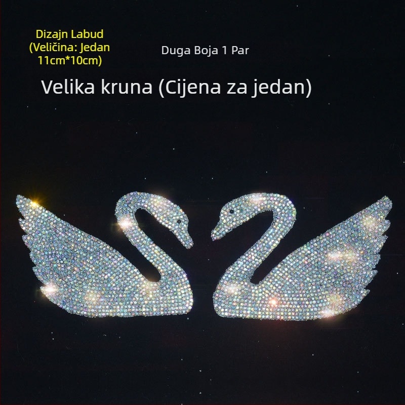 Naljepnica s karikaturalnim motivom, kristalno staklo, ljepilo za jednostavnu primjenu dekorativni sloj (Brand: Bright Flash; Materijal: Rhinestone glass; Ugradnja: Ljepilo; Vzor: Karikatura)