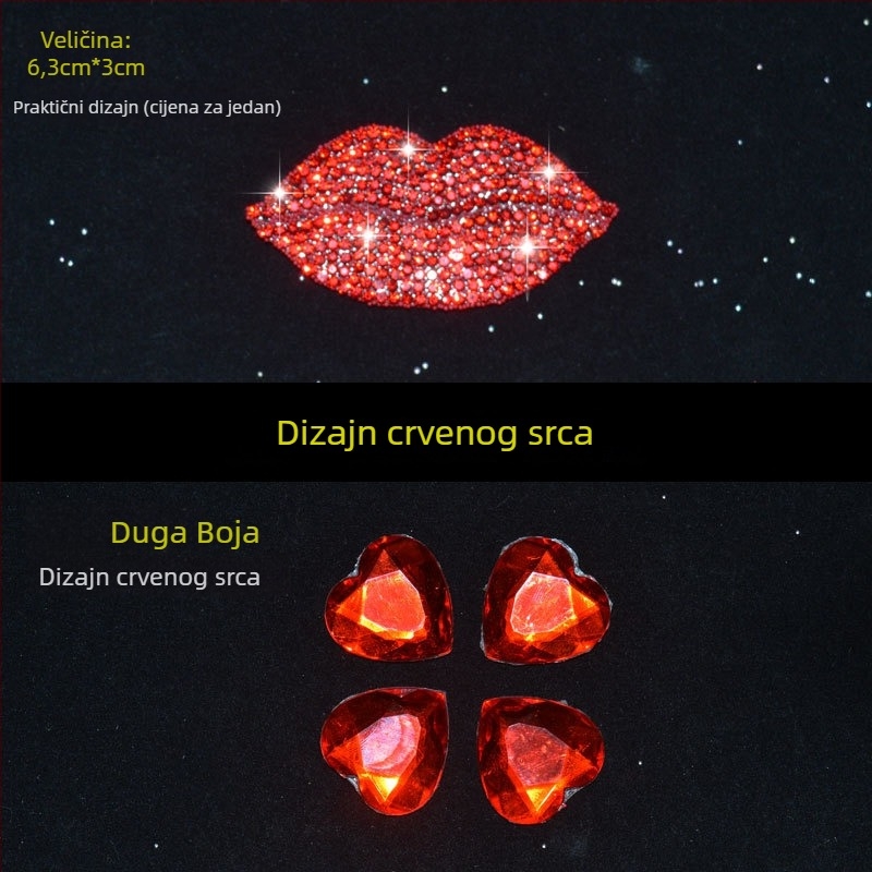 Naljepnica s karikaturalnim motivom, kristalno staklo, ljepilo za jednostavnu primjenu dekorativni sloj (Brand: Bright Flash; Materijal: Rhinestone glass; Ugradnja: Ljepilo; Vzor: Karikatura)