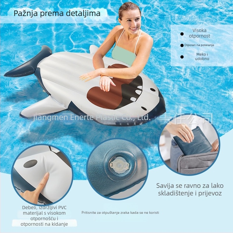 Napuhana plutajuća daska s motivom kita – PVC materijal, Model: Floating Raft - Shark, Marka: Enert
