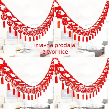 Join rekvizit za uređenje prostora za kućnu dekoraciju, netkani materijal, traka i latte art detalji, viseća ukras.