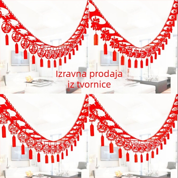 Join rekvizit za uređenje prostora za kućnu dekoraciju, netkani materijal, traka i latte art detalji, viseća ukras.