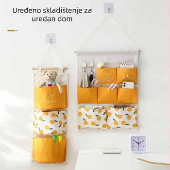 Vješena torba za pohranu sa zidnim organizatorom, od pamuka i lana, višestruki džepni dizajn (3, 7, 11 ili 12 džepova)