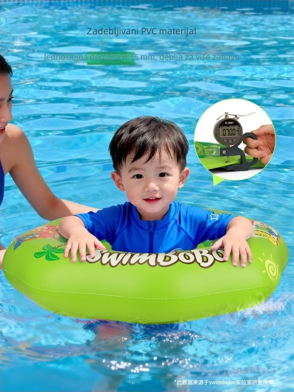 Swimbobo novi dječji napuhivački plivački prsten s dinosaurem – crtani uzorak