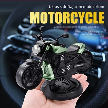 Auto aromaterapijski ukras s rotirajućim drift-modelom motocikla od legure; miris voće, limun; materijal plastika; isparavanje 61–90 dana; rok trajanja 3 godine; mogućnost prilagođavanja