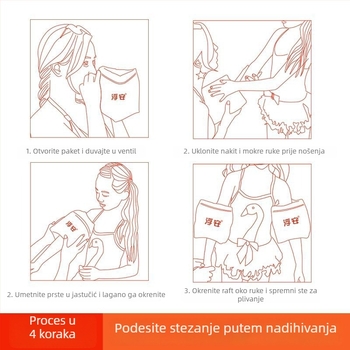 Plivački prsten za ruku za djecu – plastični, jednobojni uzorak