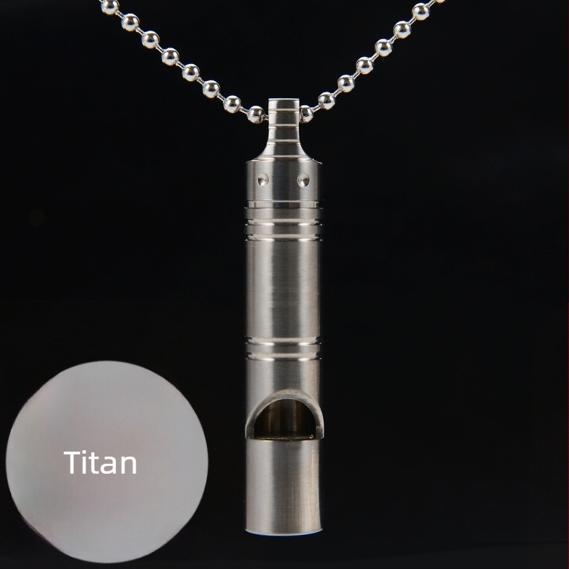 Piskaljka od titanijske legure – visoka decibelna glasnoća, spašavanje u divljini, sudac i kućni ljubimac s privjeskom za ključeve