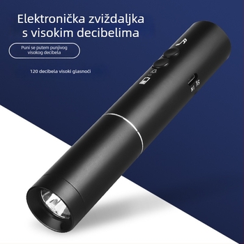 Tulliao Elektroni zviždaljka od aluminijske legure sa integriranim punjivim svjetlom – privatna marka licencirana, prilagodba dostupna