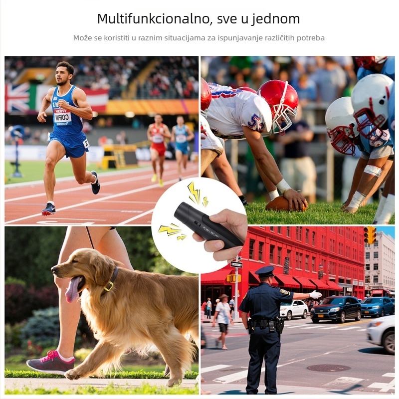 Elektronička sudijska zviždaljka, trotononi glasni zvuk, za košarku, odbojku, stolni tenis i badminton, ABS materijal