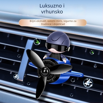 Automobilski aromaterapijski difuzor s klipom za ventilaciju – jasmin miris, 5-10 ml, plastika, trajanje 16–30 dana