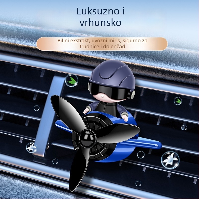 Automobilski aromaterapijski difuzor s klipom za ventilaciju – jasmin miris, 5-10 ml, plastika, trajanje 16–30 dana
