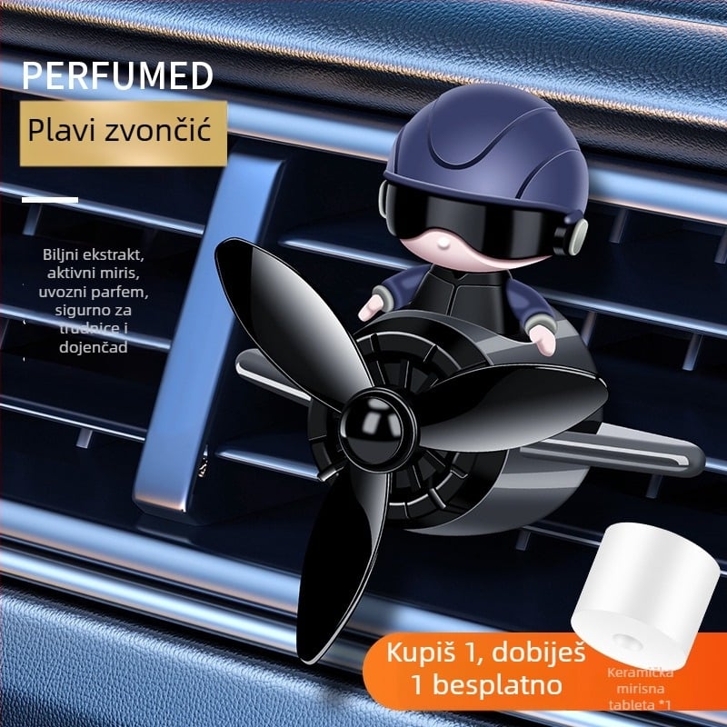 Automobilski aromaterapijski difuzor s klipom za ventilaciju – jasmin miris, 5-10 ml, plastika, trajanje 16–30 dana