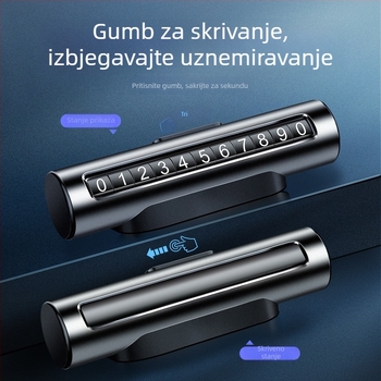 Metalni držač privremenog parkirnog broja za automobil – Runner, model 123