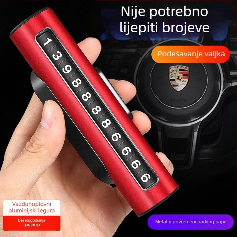 Metalni držač privremenog parkirnog broja za automobil – Runner, model 123