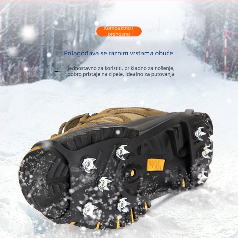Ice Claws s 8 zubima za cipele — PE materijal, protuklizno za planinarenje