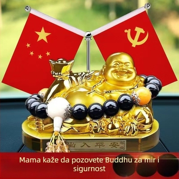Auto ukras: statue Maitreya Buda od smole, kineski tradicionalni stil, difuzor mirisa s kristalnim držačem parfema, prilagodljiva unutarnja dekoracija automobila