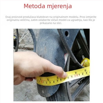 Prednji blatnik za električni motocikl, kompatibilan s ručnim mjenjačem, opći materijal