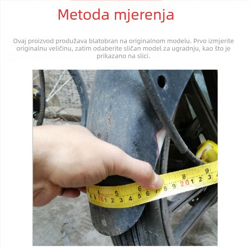 Prednji blatnik za električni motocikl, kompatibilan s ručnim mjenjačem, opći materijal