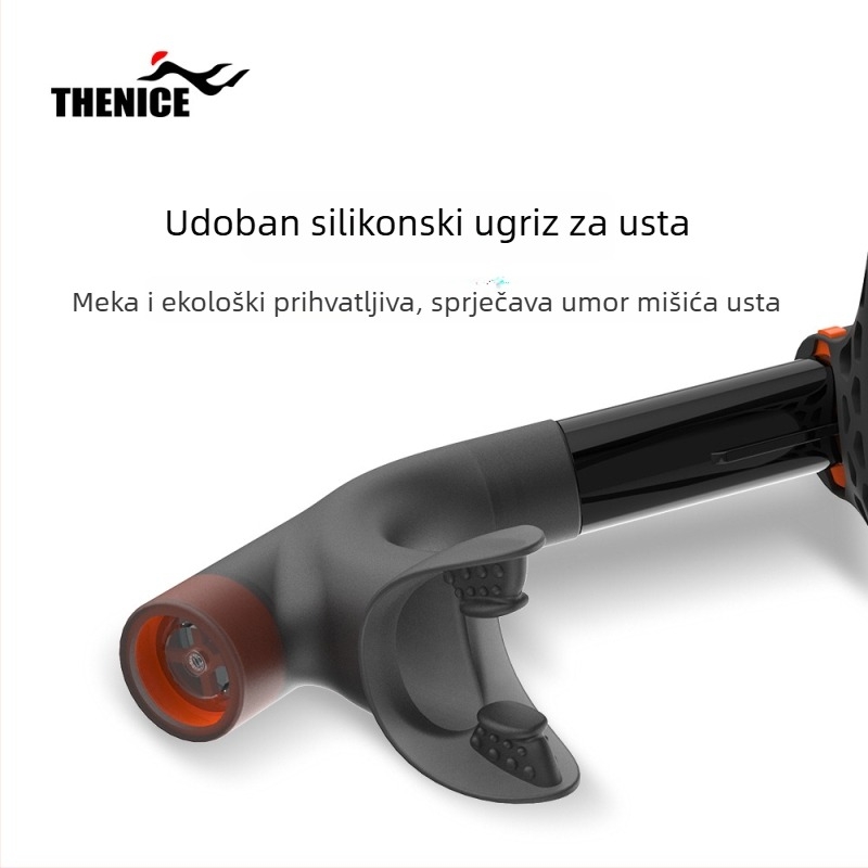Cijev za disanje za šnorkanje i slobodno ronjenje – THENICE, profesionalni trening set, za odrasle i djecu, materijali: silikon/PP/TPV