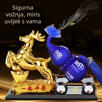 Držač automobilske aromatizacije — moderan dizajn, ekološka smola, oblik jelena i kalabasa, aromaterapija