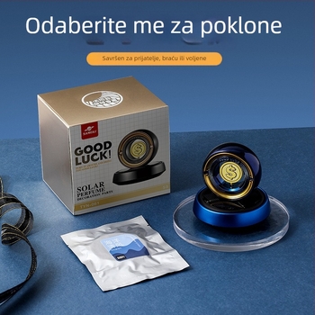 Automobilski rotirajući aromaterapijski ukras, metal, svijetli luksuzni stil, brand Fragrance Charm, prilagodljiv, dekorativni dodatak središnje konzole