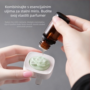 Automobilski difuzor kamen od gipsa, cvjetni miris, 10–20 ml, isparavanje 31–60 dana