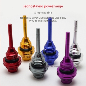 CNC šesterokutni dekorativni dio za mjernik ulja na motociklima Gy6/BWS/Guangyang 125cc – aluminijska legura, marka PCR