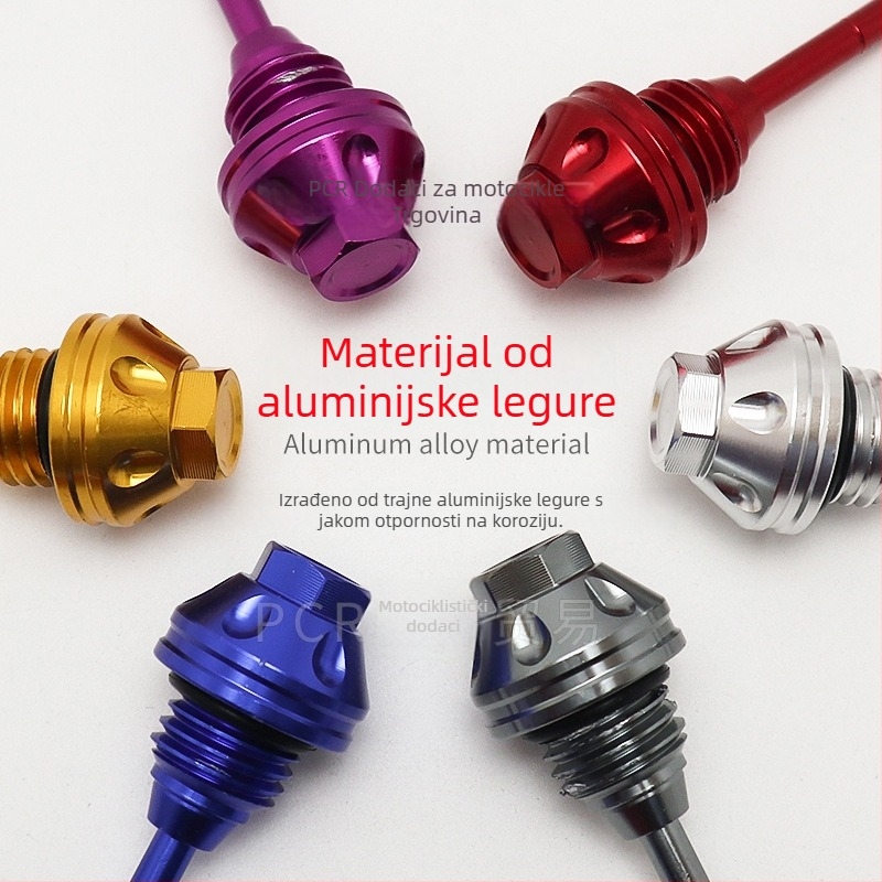 CNC šesterokutni dekorativni dio za mjernik ulja na motociklima Gy6/BWS/Guangyang 125cc – aluminijska legura, marka PCR