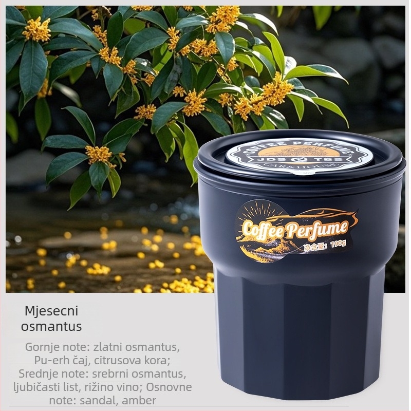 Automobilski balzam za aromu s Gardenia mirisom, zapreminom 50–100 ml, vrijeme isparavanja 31–60 dana, pričvršćivanje na sjedalo, plastični