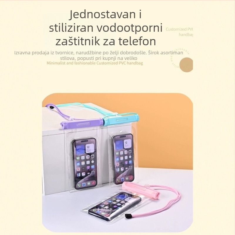 TPU vodootporna torbica za telefon, prozorna i osjetljiva na dodir, pogodna za ronjenje, plažu i kampiranje