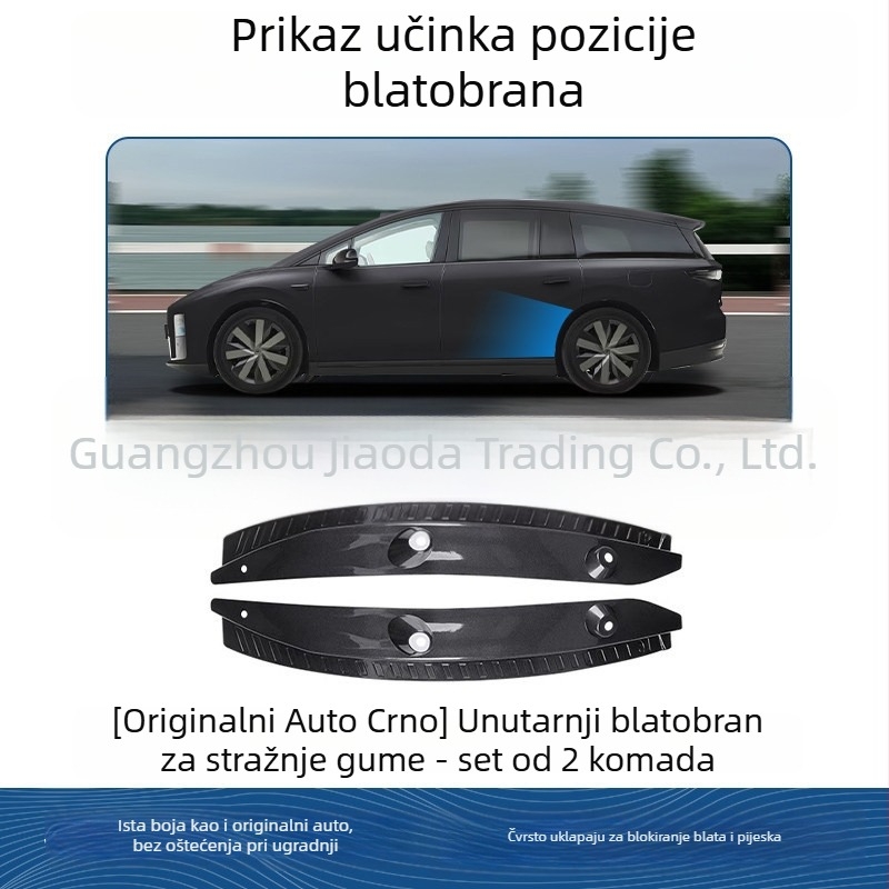 Set blatnika za blatnike blata za Ideal i8/i6 – vozilu-specifično, prednji i stražnji, plastika, 2025. model godina, automatski prijenos