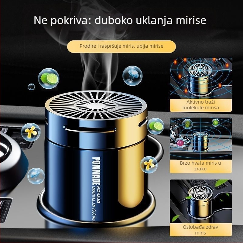 Automobilski parfemski dekorativni element, cilindrični PVC blok, Jasmine miris, začinski drveni noti, zapremina 50–100 ml, trajanje isparavanja 61–90 dana