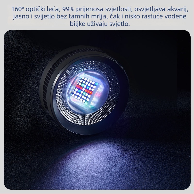 LED akvarijska downlight svjetiljka – WRGB potpuno spektrum, za vodene biljke, 35W, aluminijska legura