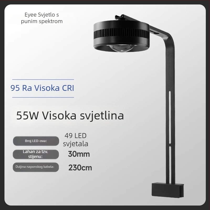 LED akvarijska downlight svjetiljka – WRGB potpuno spektrum, za vodene biljke, 35W, aluminijska legura