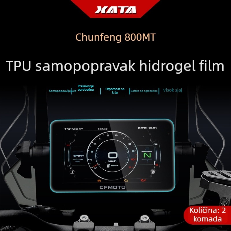 Zaštitno folija zaslona instrument ploče motora CFMOTO 800NK/800MT – otporno na ogrebotine, HD, Xiutai
