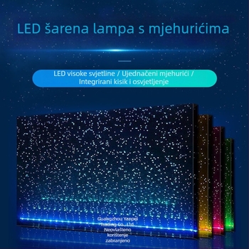 LED traka za akvarij, vodootporna šarolna traka s promjenjivim bojama mjehurića, oksigenacija i podvodno dekorativno osvjetljenje