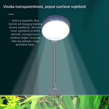 Klip-on rasvjeta za akvarij za ribe i vodene biljke, vodootporna, 3W, PC kućište, Water Dance World