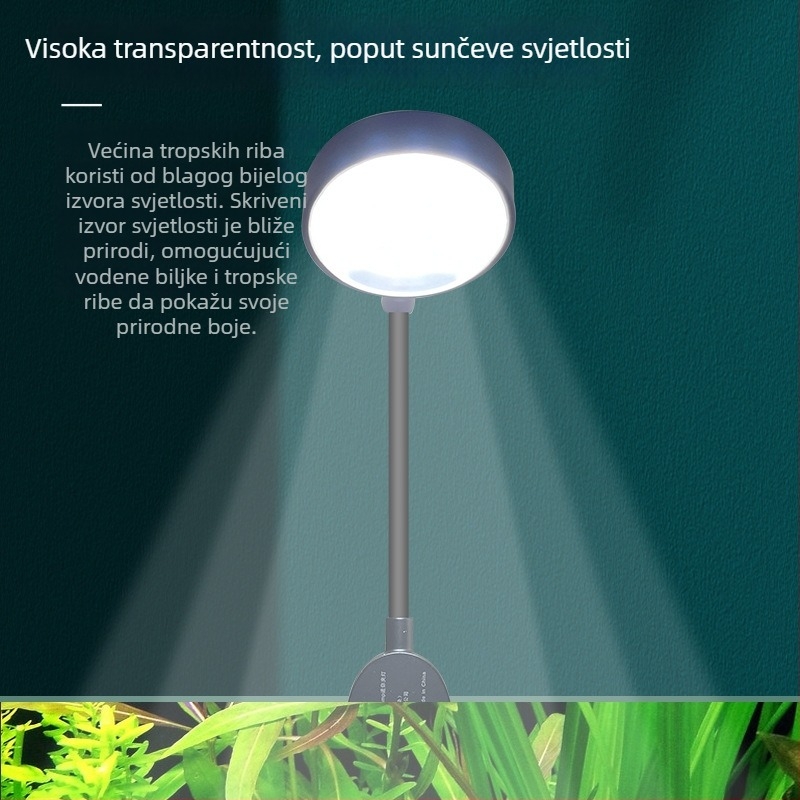 Klip-on rasvjeta za akvarij za ribe i vodene biljke, vodootporna, 3W, PC kućište, Water Dance World